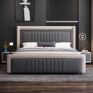 Cardiff Tufting Grey Bed