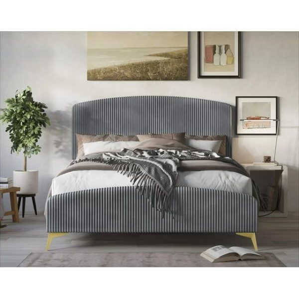 Cardiff Tufting Grey Bed