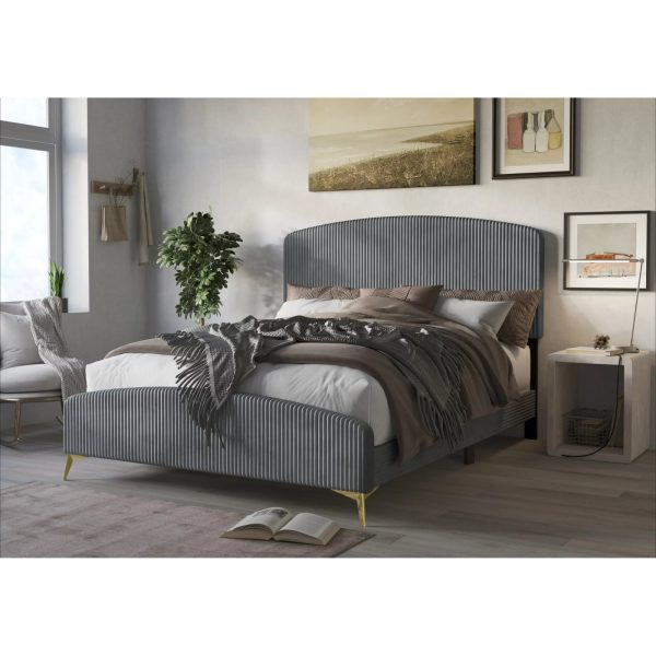 Cardiff Tufting Grey Bed