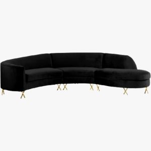 Nordic Black Curved Luxury 5 seatorSofa