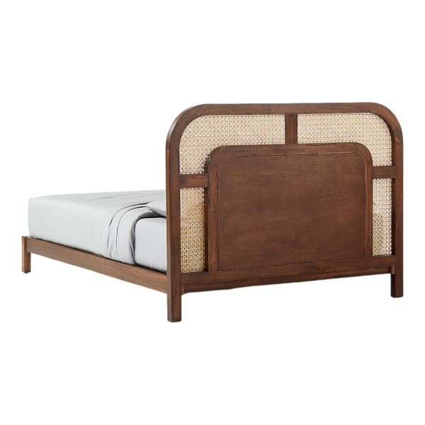 AKOS TEAK WOOD & RATTAN KING SIZE BED