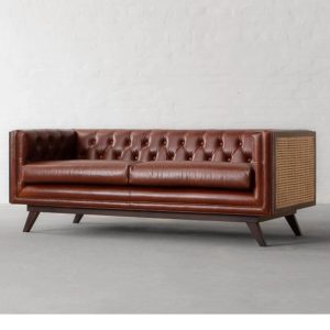 LATEST MODERN DESIGN 100% PURE LEATHER BOMBAY LEATHER SOFA COLLECTION BROWN COLOR