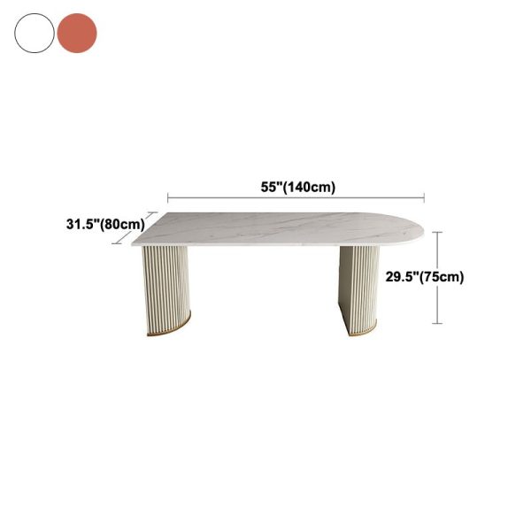 Martins Furniture – Traditional Luxury Dining Table White Top Specialty Dining Table for Home,