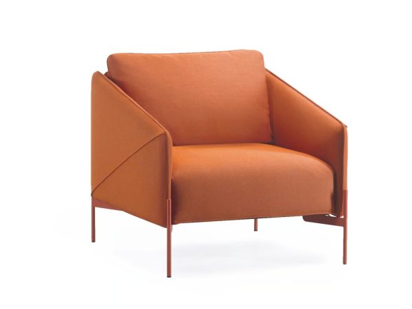 SPECTRUM Fabric armchair with armrests