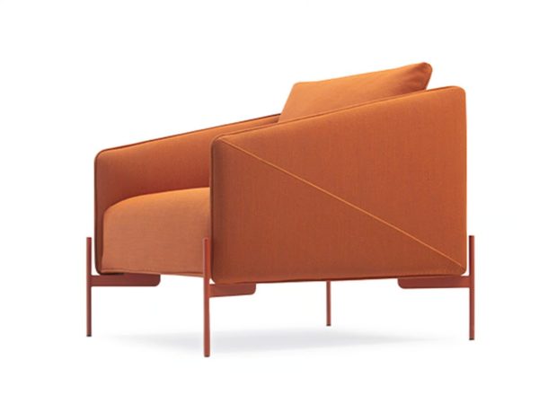 SPECTRUM Fabric armchair with armrests