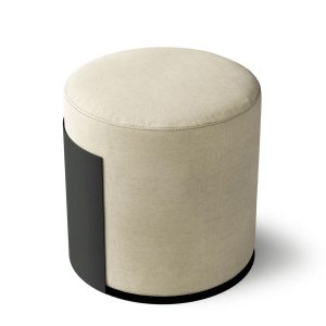 BELLINI Upholstered round fabric pouf